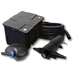 Kit de filtration de bassin pour 12000l avec 18W Stérilisateur et CTF éco Pompe avec 20W 25m Tuyau - 54916