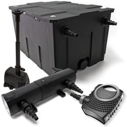 Sunsun - Wiltec Kit complet: CBF-550 Filtre de bassin jusqu'à 60000L Biologique, NEO10000 pompe de filtration 10000l/h 80W, CUV-236 lampe uv uvc