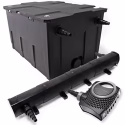 Kit de Filtration de Bassin Bio Filtre 60000l Stérilisateur UVC 72W 80W Pompe éco - 54598