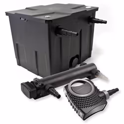 [Nettoyage facile du bassin] - SunSun Bio CBF-350, idéal pour bassins de 12000L max. Système efficace à 1 chambre avec tapis  ...