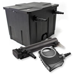 Sunsun - Kit complet: CBF-350 Filtre de bassin jusqu'à 12000 l Biologique, CTF-8000 SuperECO pompe de filtration 8000l/h 70W, CUV-336 lampe uv uvc