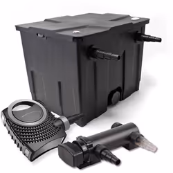 [Nettoyage facile du bassin] - SunSun Bio CBF-350, idéal pour bassins de 12000L max. Système efficace à 1 chambre avec tapis  ...