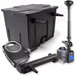 [Nettoyage facile du bassin] - SunSun Bio CBF-350, idéal pour bassins de 12000L max. Système efficace à 1 chambre avec tapis  ...
