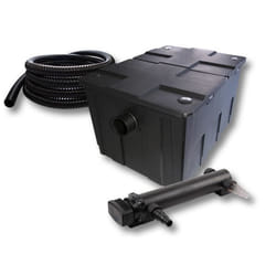 Kit de filtration de bassin - SUNSUN - 60000l 24W UVC 3 - Filtre biologique et stérilisateur - Blanc