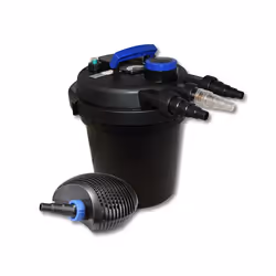 SunSun Kit de filtration de bassin à pression 6000l avec 11W UVC Stérilisateur et 10W éco Pompe - 55420