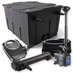 Filtre de bassin SunSun 60000l avec stérilisateur UVC 24W pompe éco 8000l/h et tuyau Ø25mm - 54191
