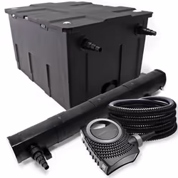 Kit de filtration - SunSun - Bio Filtre 60000l - 72W UV Stérilisateur - Pompe de bassin - 25m Tuyau