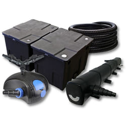 SunSun Kit de filtration de bassin pour 60000l avec 72W Stérilisateur et 100W éco Pompe 25m Tuyau - 55055