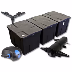 Kit de filtration de bassin SunSun pour 90000l avec 18W Stérilisateur et 100W éco Pompe - 55170