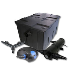 SunSun Kit de filtration de bassin pour 60000l avec 18W Stérilisateur et 100W éco Pompe - 55279