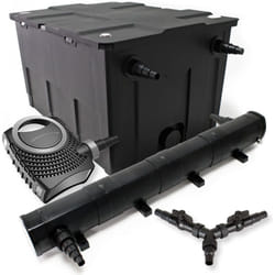 Wiltec - SunSun Kit complet: CBF-550 Filtre de bassin jusqu'à 60000 l Biologique, CTF-8000 SuperECO pompe de filtration 8000l/h 70W, CUV-272 lampe uv