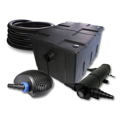 SunSun Kit de filtration de bassin pour 60000l avec 24W Stérilisateur et 40W éco Pompe 25m Tuyau - 55296