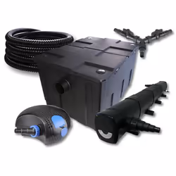 Filtre de bassin SunSun pour 60000l avec stérilisateur 72W et pompe éco 100W