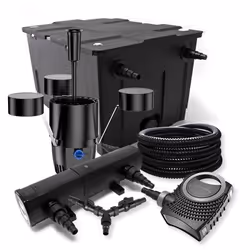 SunSun Kit filtration bassin 60000l 24W Stérilisateur NEO8000 70W Pompe 25m Tuyau Skimmer