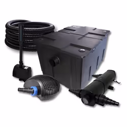 Kit de filtration de bassin SUNSUN CBF-550 - 24W Stérilisateur - 40W éco Pompe - 25m Tuyau Fontaine