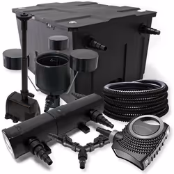 SunSun Kit filtration bassin 60000l 18W Stérilisateur NEO8000 70W Pompe 25m Tuyau Skimmer Fontaine - 55405