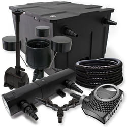 SunSun Kit filtration bassin 60000l 18W Stérilisateur NEO8000 70W Pompe 25m Tuyau Skimmer Fontaine - 55405