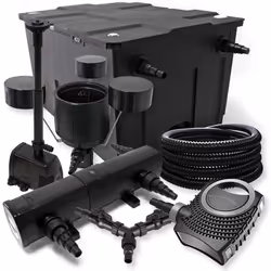 Kit filtration pour bassin SUNSUN - 60000l - Stérilisateur NEO8000 70W - Pompe 25m - Tuyau Skimmer Fontaine
