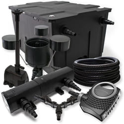 Kit filtration pour bassin SUNSUN - 60000l - Stérilisateur NEO8000 70W - Pompe 25m - Tuyau Skimmer Fontaine