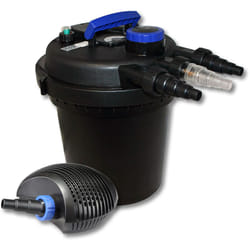 Sunsun - Kit complet: CPF-250 Filtre de bassin à pression jusqu'à 10000 l avec 11W lampe uv, CTF-6000 SuperECO pompe de filtration 6000l/h 40W