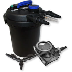 Wiltec - SunSun Kit complet: CPF-250 Filtre de bassin à pression jusqu'à 10000 l avec 11W lampe uv, CTF-8000 SuperECO pompe de filtration 8000l/h
