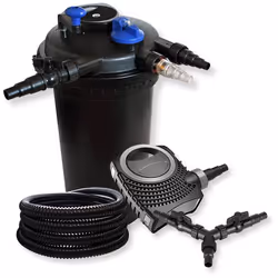 SunSun Kit filtration bassin à pression 30000l 18W UVC Stérilisateur NEO8000 70W Pompe 25m Tuyau - 55496