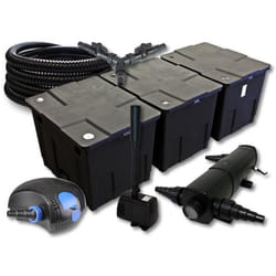 Kit de filtration de bassin SUNSUN - 90000l - Filtre biologique CBF-350C - Stérilisateur 100W - Pompe éco 25m