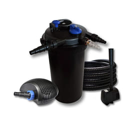 Filtre à pression SunSun pour bassin jusquà 30000l avec pompe éco 6000l/h 18W UVC et tuyau Ø25mm - 55507