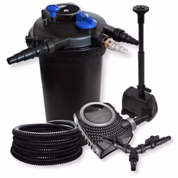 Kit filtration bassin à pression SunSun - 30000l 18W UVC NEO10000 80W Pompe 25m Tuyau Fontaine