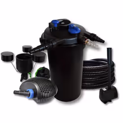 Kit filtration de bassin à pression 30000l SunSun avec 18W UVC 40W Pompe 25m Tuyau Skimmer Fontaine