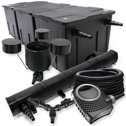 Kit de filtration de bassin SunSun 90000l - Filtre stérilisateur pompe tuyau et écumeur flottant