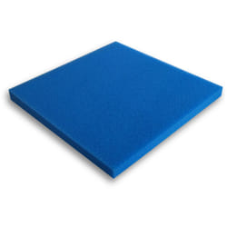 Wiltec Tapis japonais filtrant - 50 x 50 x 3 cm / 30 ppi - fin - Filtre de Bassin et d'Aquarium pour Filtration Eau HMF - couleur Bleue