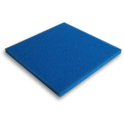 Wiltec Tapis japonais filtrant - 50 x 50 x 3 cm / 20 ppi - moyen - Filtre de Bassin et d'Aquarium pour Filtration Eau HMF - couleur Bleue