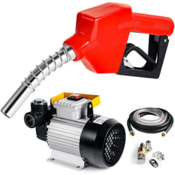 Wiltec - Pompe à fuel ou gasoil bio mobile – Autoaspirante – 230 v / 550 w – 60 l/min / 2800 tr/min – avec Pistolet de distribution et Accessoires