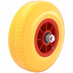 [Roue complète brouette] – Cette roue complète de brouette de la marque Wiltec est fabriquée en polyuréthane increvable et éq ...