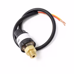 Pièce détachée : Pressostat pour mini compresseur avec manomètre Pour mini compresseur AS196AW Filetage mâle de 9,51 mm (⅛″)  ...