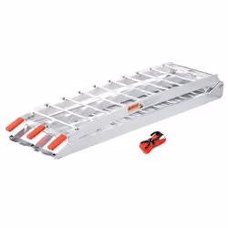 Rampe de chargement moto ATV quad pliable aluminium rampe rail collision 226cm 340kg - 30185