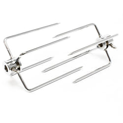 Wiltec - 2x Fourches à viande pour Broches ø 5-11 mm Acier chromé Fourchettes Tournebroche Rôtisserie bbq Grill Accessoire cuisine Légumes