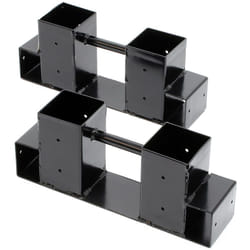 Lot de 2x Support serre-bûches – 335 x 85 x 130 mm – Revêtement par poudre – Patins range-bûches pour Stockage Empilage de Bois de chauffage cheminée