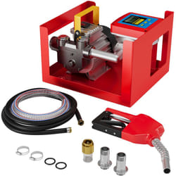 Wiltec - Pompe à Fuel Gasoil bio Autoaspirante – 230 v / 550 w / 60 l/min – avec Pistolet de distribution à arrêt automatique, Compteur numérique et