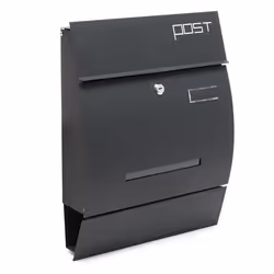Boite aux lettres Design moderne V4 Anthracite Boite postale murale Revêtement poudre Porte-journaux - 60024
