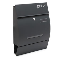 Boite aux lettres Design moderne V4 Anthracite Boite postale murale Revêtement poudre Porte-journaux - 60024