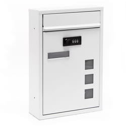Boite aux lettres moderne Blanc avec Serrure à combinaison Boite murale Revêtement en poudre - 60033