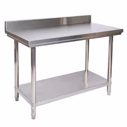 Table de travail en acier inoxydable avec rebord de protection 100 x 60 x 85 cm - 60042