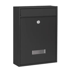 Boite aux lettres murale Courrier Noir Revêtement par poudre V1 - 60125
