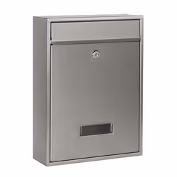 Boite aux lettres murale Courrier Argent Revêtement par poudre V1 - 60126
