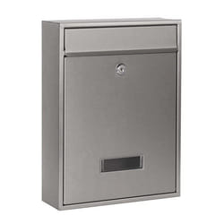 Boite aux lettres murale Courrier Argent Revêtement par poudre V1 - 60126