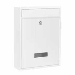 Boite aux lettres murale Courrier Blanc Revêtement par poudre V1 - 60127