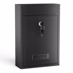 Boite aux lettres murale Courrier Noir Revêtement par poudre V11 - 60129