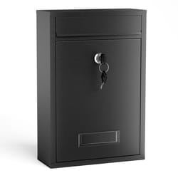 Boite aux lettres murale Courrier Noir Revêtement par poudre V11 - 60129